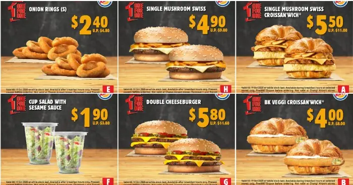 Burger King Menu 