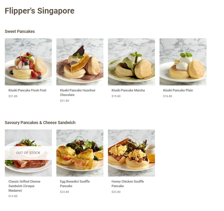 FLIPPER’S MENU