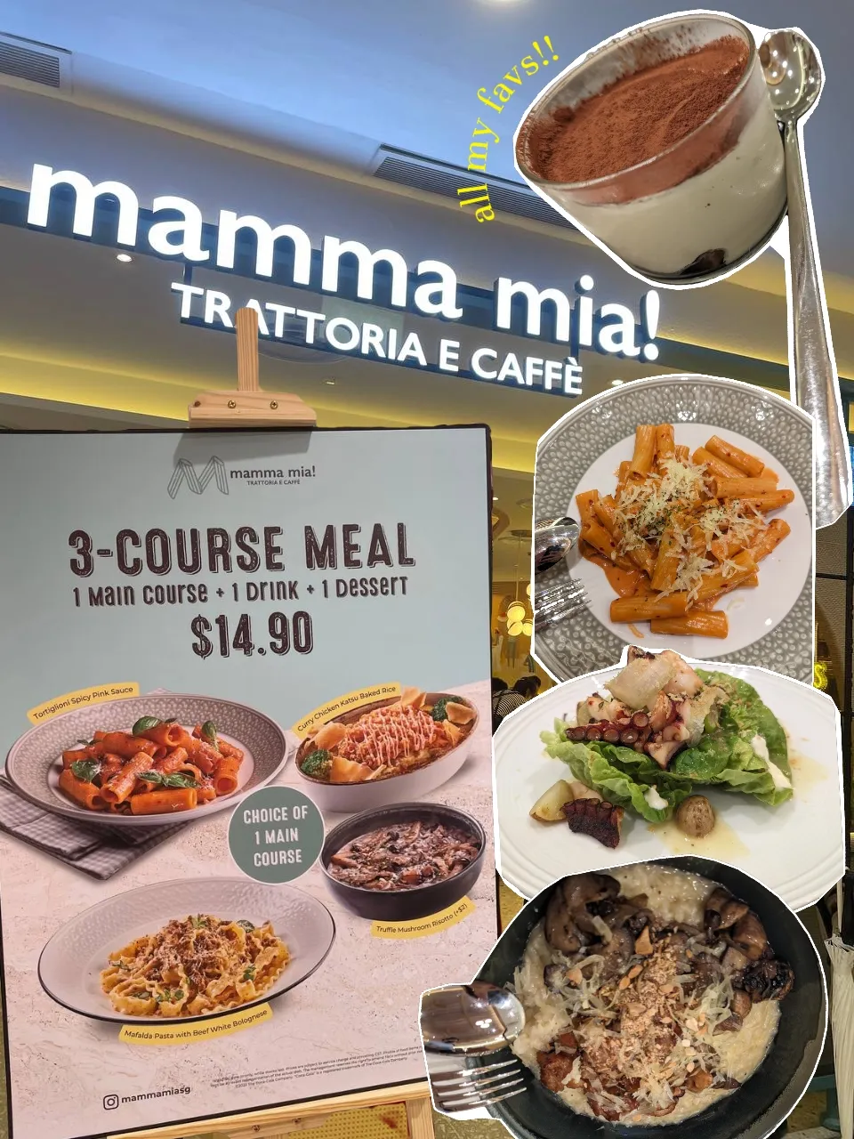 MAMMA MIA MENU