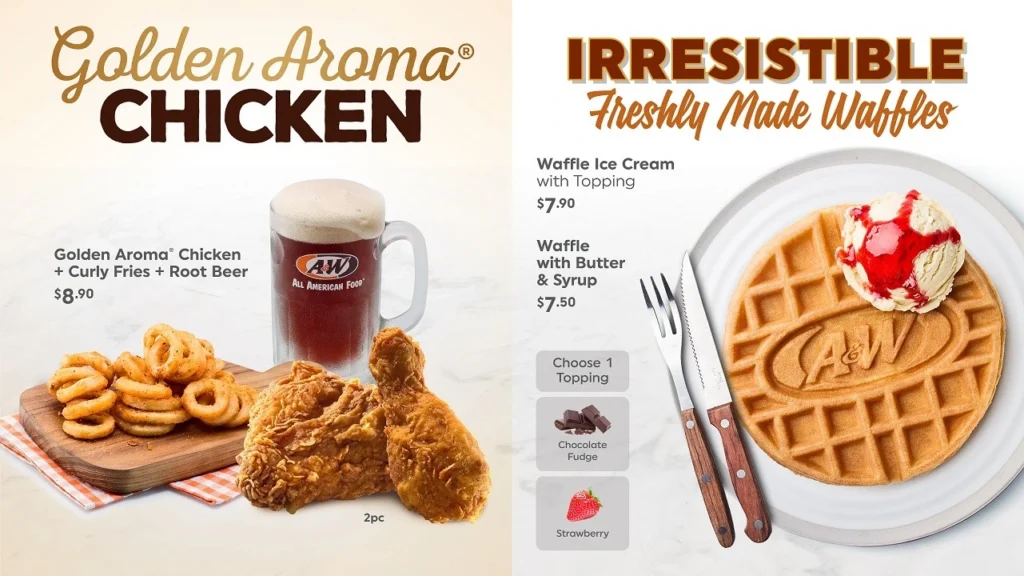 A & W MENU 