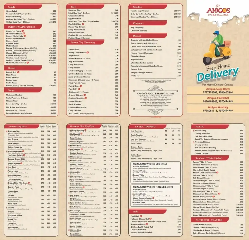 AMIGOS MENU