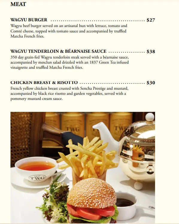 TWG MENU