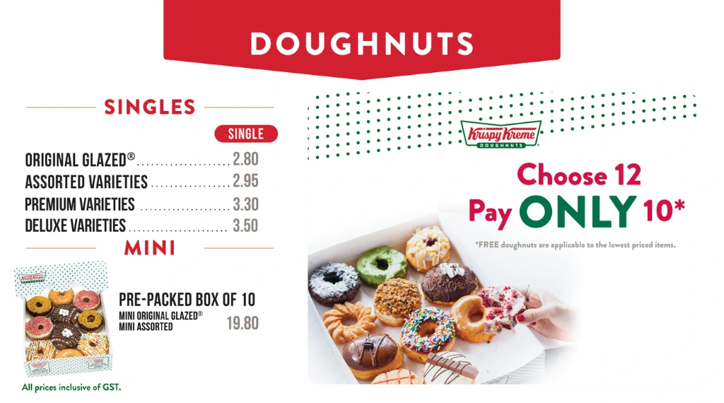 KRISPY KREME MENU