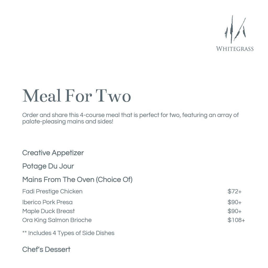 WHITEGRASS MENU