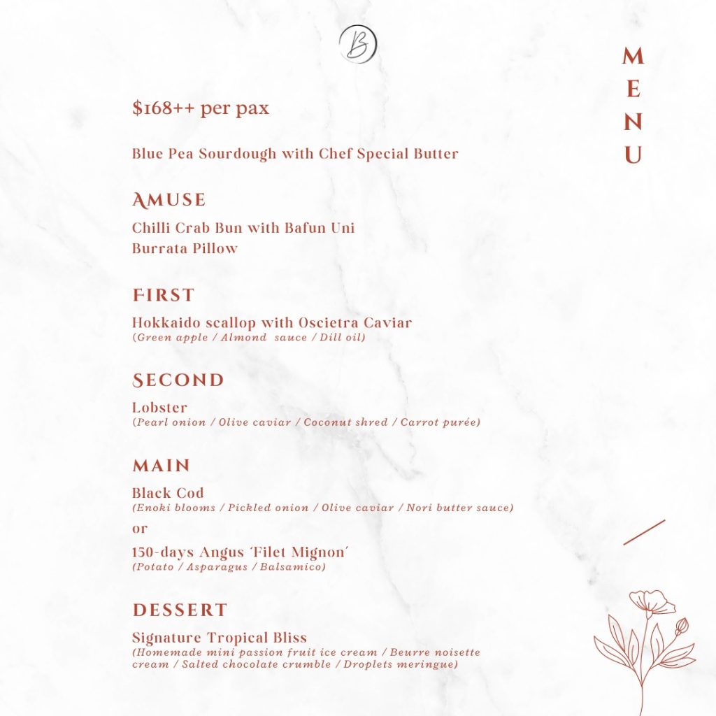  Beurre menu