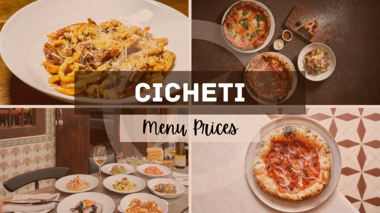 Cicchetti menu