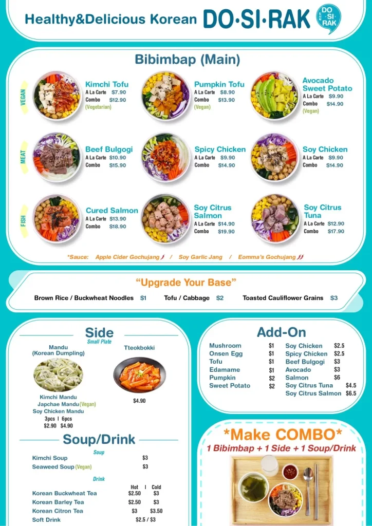 Dosirak menu