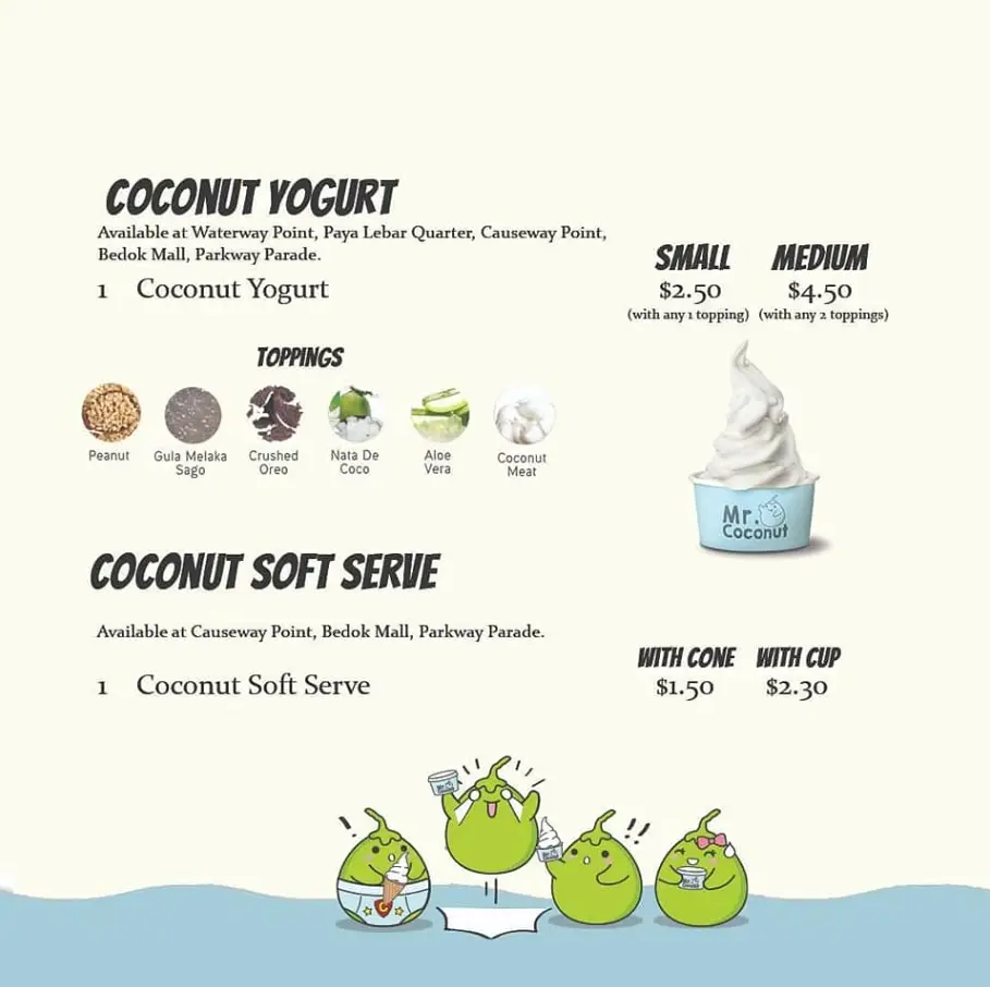 MR COCONUT MENU