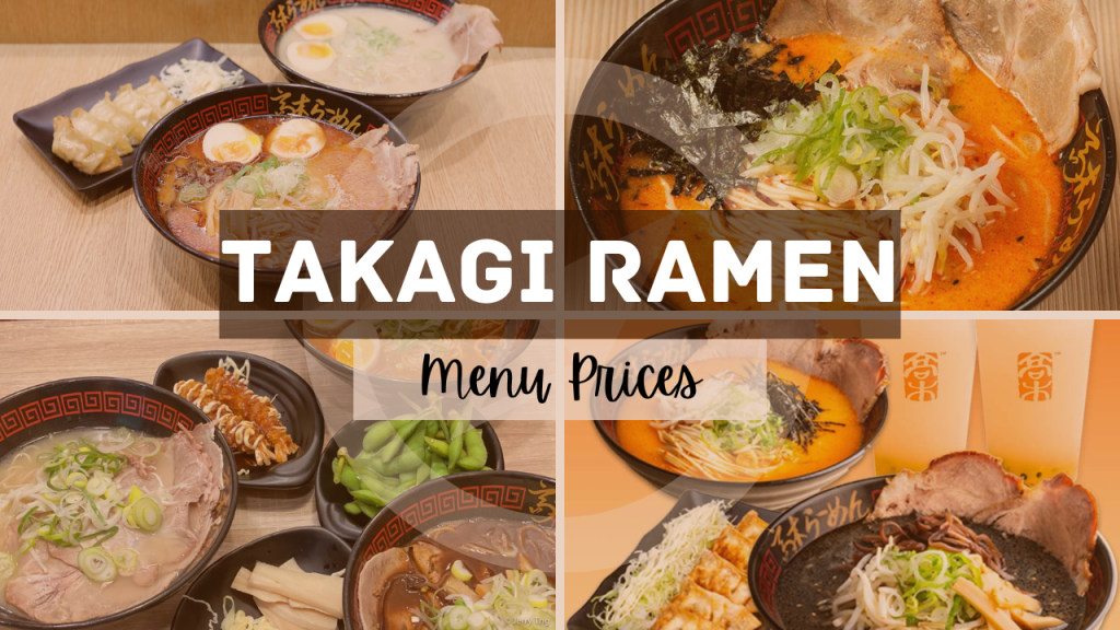 Takagi Ramen menu