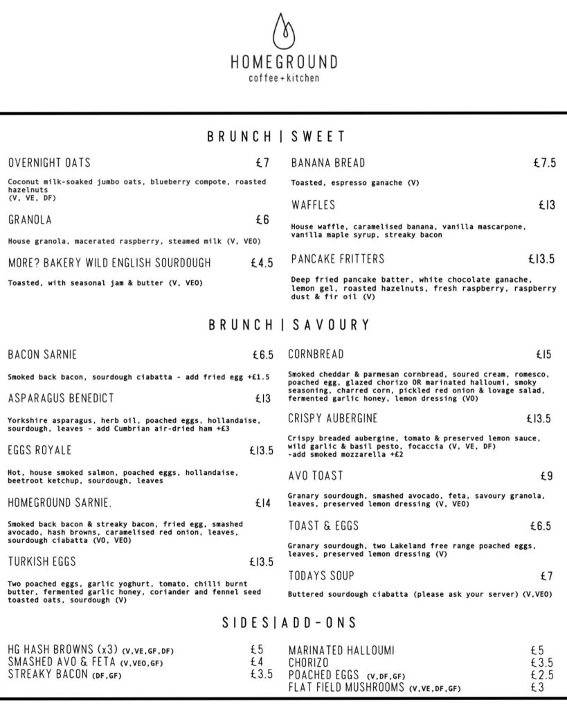 homeground menu