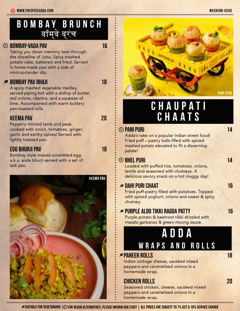 Adda menu