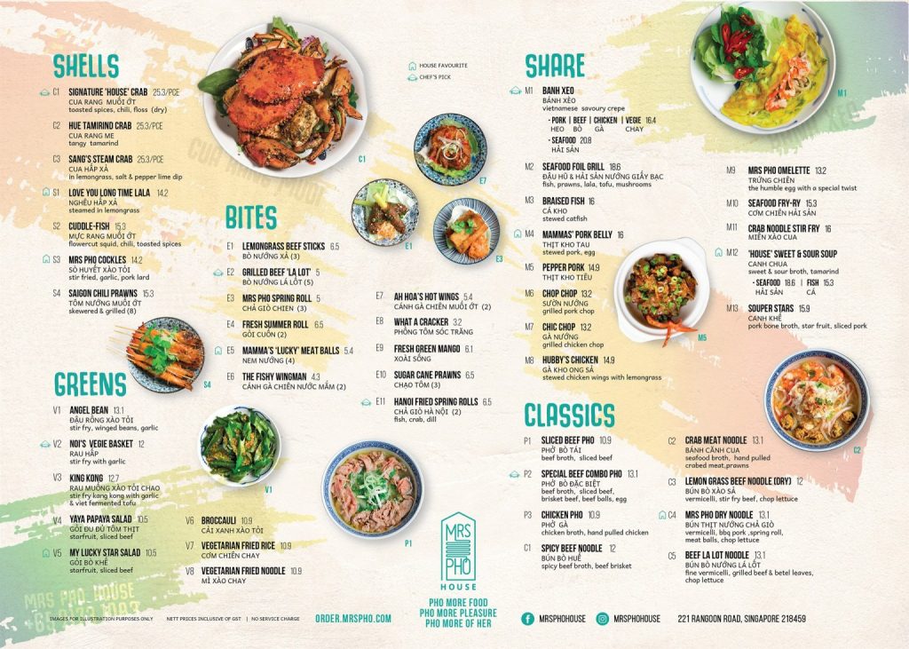 MRS PHO menu