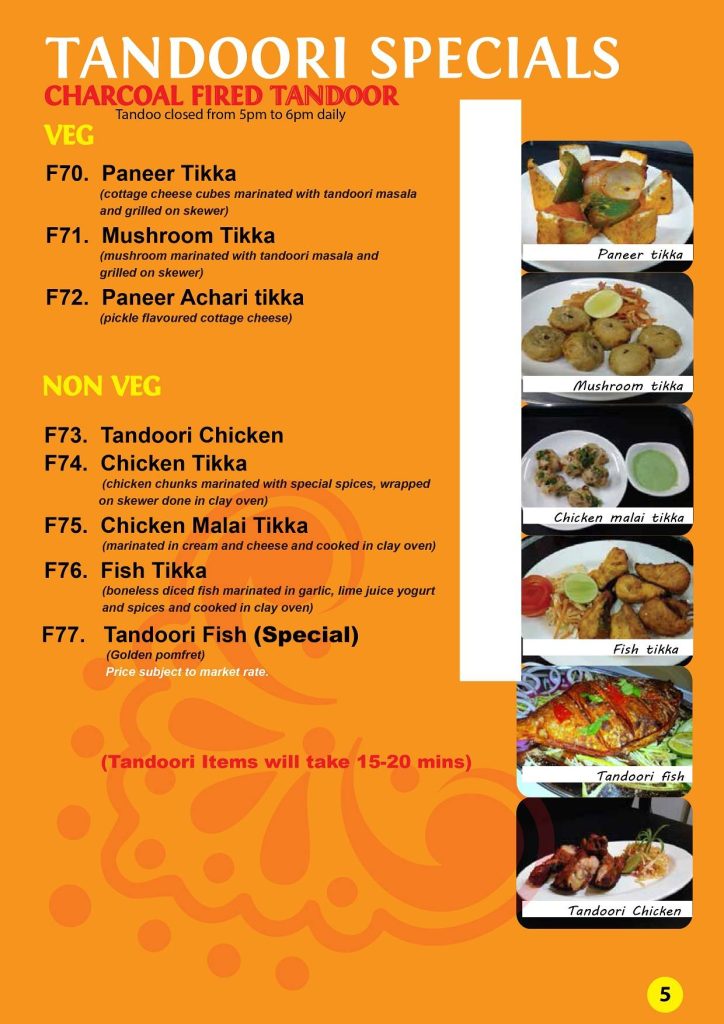 BOMBAY GRILL MENU SINGAPORE 