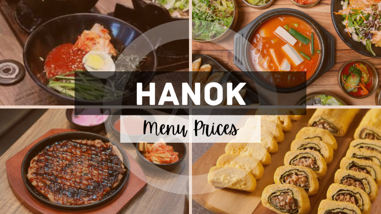 HANOK MENU SINGAPORE & UPDATED PRICES 2024