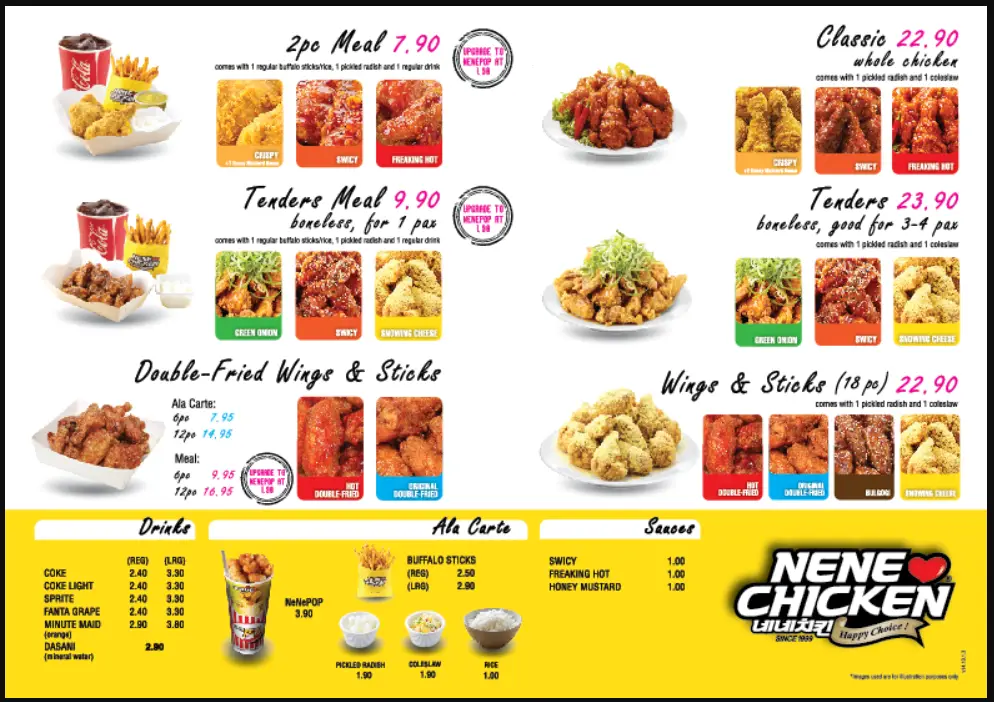 NENE CHICKEN MENU SINGAPORE 