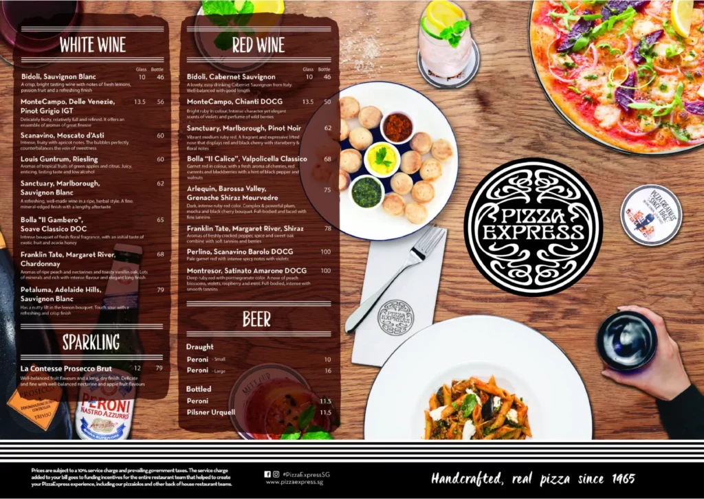 PIZZA EXPRESS MENU SINGAPORE