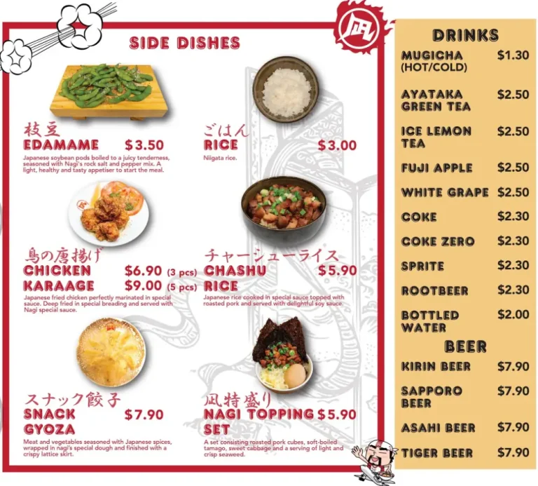 PERGCHICKS MENU SINGAPORE