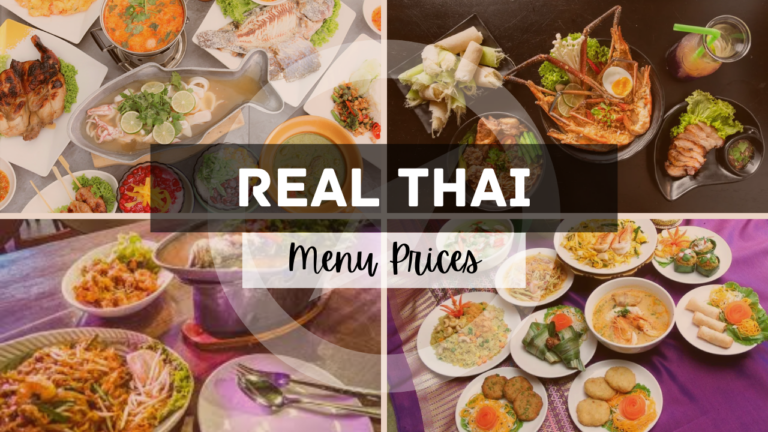 REAL THAI MENU SINGAPORE & UPDATED PRICES 2025