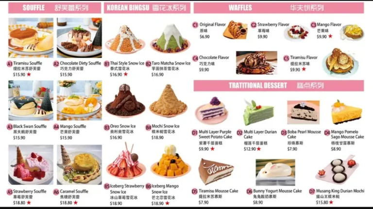 PERGCHICKS MENU SINGAPORE