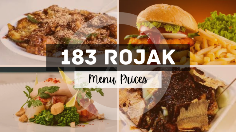 183 ROJAK MENU SINGAPORE & UPDATED PRICES 2025